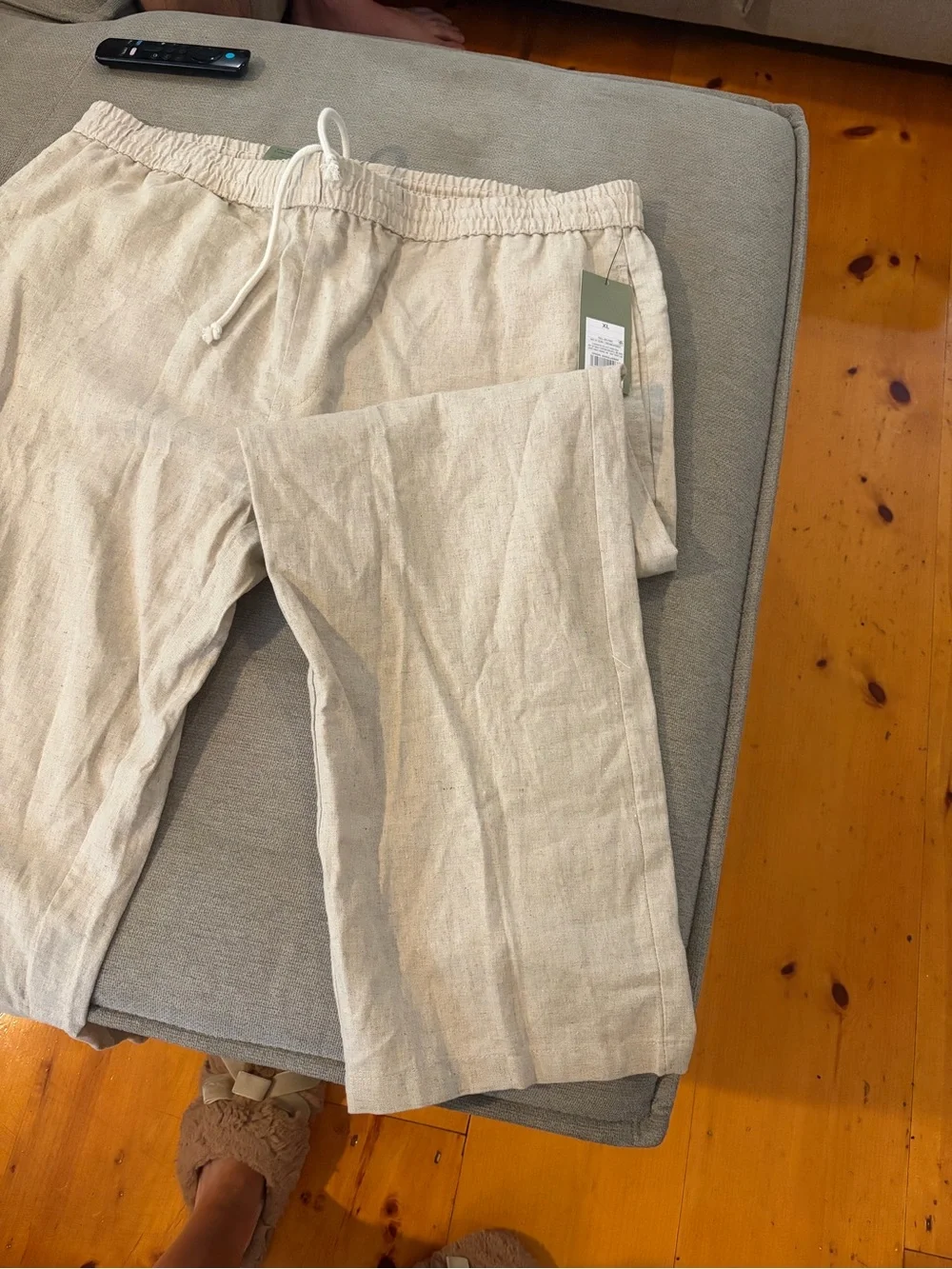 Goodfellow & Co Natural Drawstring Linen-Blend Joggers